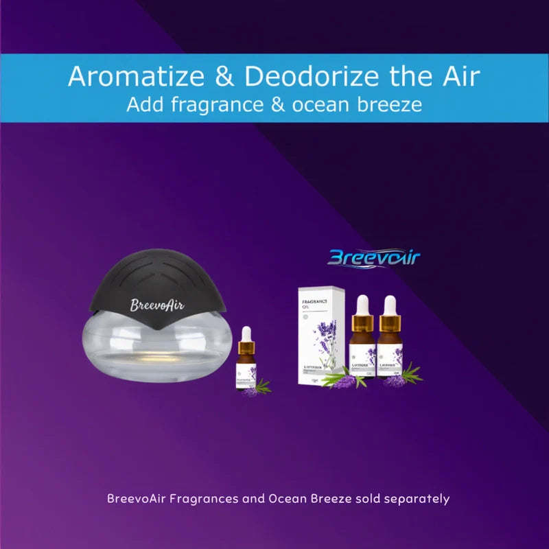 Breevo Air Purifier- Air Washer For Home and Office - Essential Oil Aroma Diffuser With LED Night light