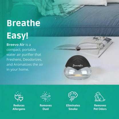 Breevo Air Purifier- Air Washer For Home and Office - Essential Oil Aroma Diffuser With LED Night light